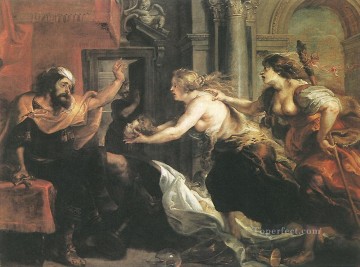 バロック Painting - 息子イテュロスの首と対峙するテレウス バロック ピーター・パウル・ルーベンス